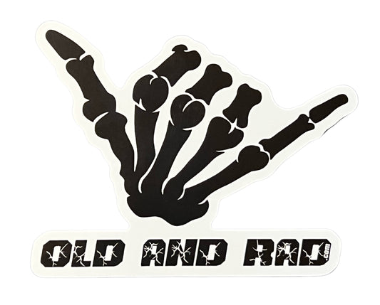 OLD AND RAD HANG LOOSE STICKER