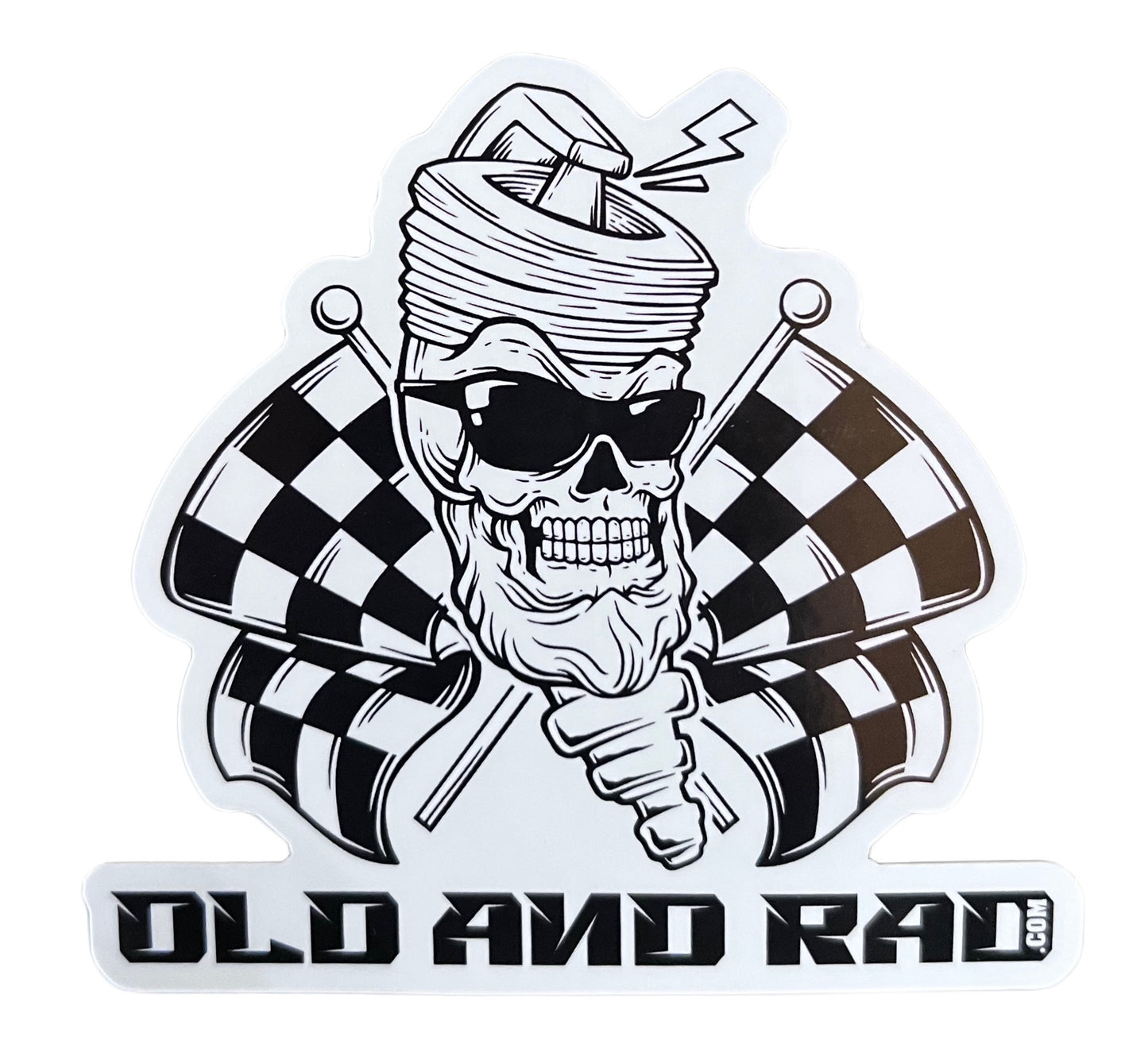 OLD AND RAD SPARK PLUG STICKER